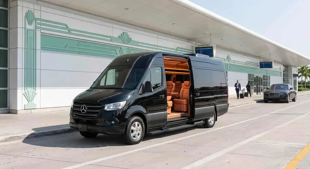 Mercedes Sprinter — South Beach Limo groups chauffeur vehicle